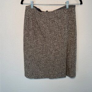 Brooks Brothers Black and Gray Pencil Skirt